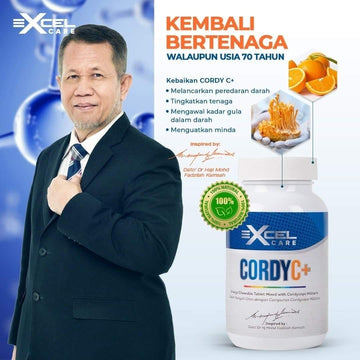 Excel Care, Cordy C+ Adult, 30 tablets x 1000 mg